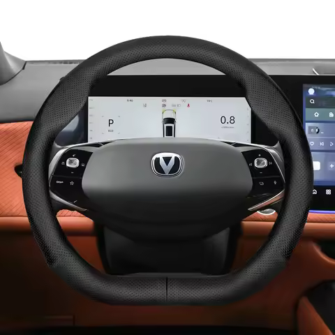Suitable for Changan Ultra-Thin Breathable Leather Steering Wheel Cover Suitable for Cs35 Plus Alsvi