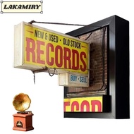 LAKAMIRY Record Wall Decor Light, Yellow LED Record Store Retro Wall Light,   Miniature Energy Savin