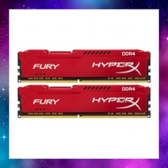 16GB (8GBx2) DDR4/2666 RAM PC (แรมพีซี) KINGSTON HyperX FURY RED ประกันLT