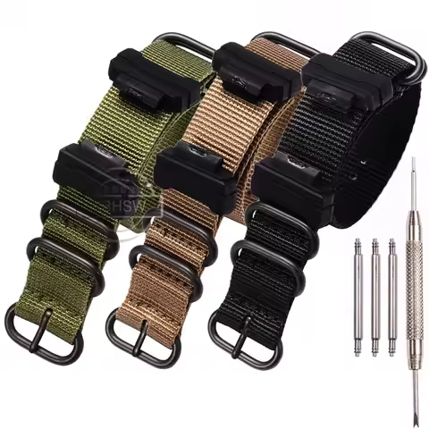 16mm Adapter Nylon Strap For Casio G-Shock DW-5600 GW-M5610 DW6900 GA110 GD120 GA800 GW2310 Bracelet