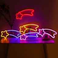 New Led Neon Meteor Night Light Creative Bedroom Decorative Light Manufacturers Direct Supply