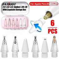 4/6pcs Pen Tip Set - High Sensitivity, Traceless, Mute, Wear Resistant - 2.0-3.5mm 2b And 2h Nibs - 