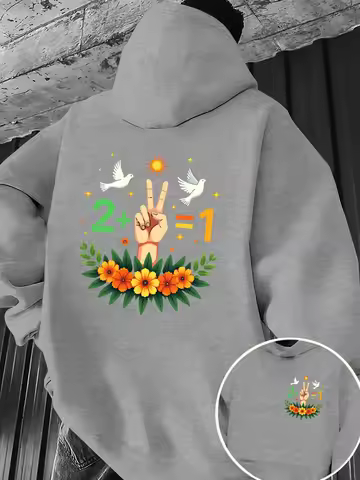 equation Middle eastern Kurdish Peace Sign Men's hoodies