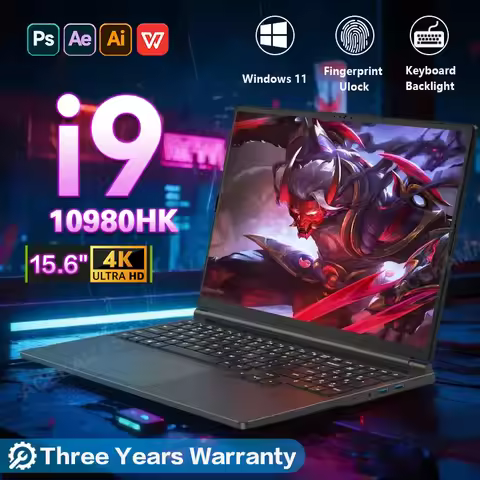Gaming Laptop i9 15.6" Gaming Laptop intel Core i9 10980HK Windows 11 Pro Notebook PC Gamer 16GB DDR