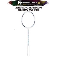 FELET HIGH-END RACKET AERO CARBON SNOW WHITE 4U 82gram/3U 86gram Badminton Racket 100% Original by F