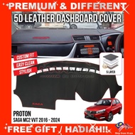 5D Leather Dashboard Cover PROTON SAGA MC2 VVT 2016 - 2024 Cars Premium VIP 5D Custom Made Non-Slip 