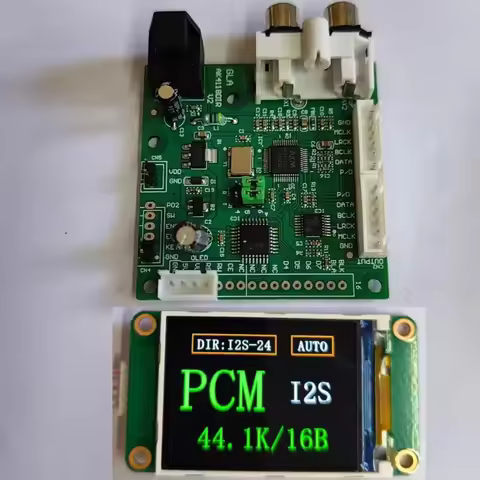 AK4118/Optical Fiber/Coaxial/I2S Input/To I2S Output Digital Receiver Board, Soft Control/Sampling D
