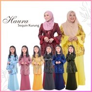 Baju Kurung Sequin Sedondon Haura - Navy Blue/Maroon/Olive Green/Dark Grey/Gold/Baby Blue/Pink Berry (Size XS-2XL/32-55)