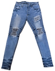 Bigbank Jeans Skinny Koyak Tampal TP3 Light Blue / Ripped Jeans /  Stretch Jeans