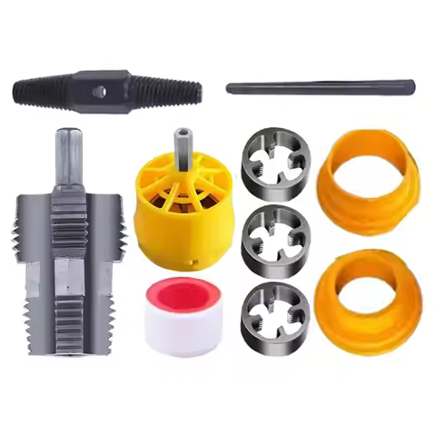 Electric Drill Compatible PVC Pipe Threader Kit PVC Pipe Threader 1/2 Inch 3/4 Inch 1 Inch PVC Threa
