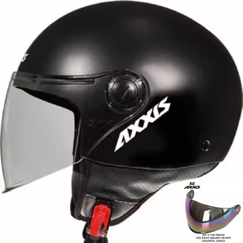 AXXIS MT-V-15/15B Motorcycle Riding Helmet Visor Square Open Face Helmet Original Shield Replacement