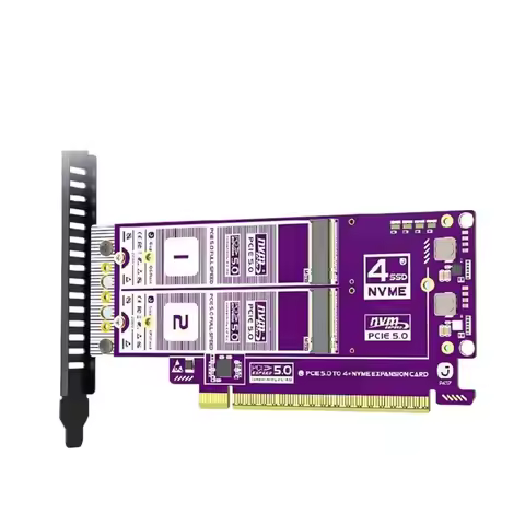 TA-X16 Pcie 5.0 Quad M. 2 Expansion Card- Supports 512Gbps Dual-Sided Slot Adapter Card For Pcie 4.0