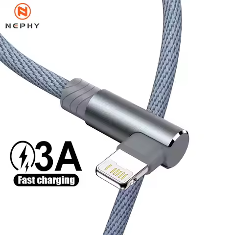 90 Degree USB Cable For iPhone 14 13 12 11 Pro Max 6s 7 8 Plus SE Apple iPad Fast Charge Cord Origin
