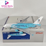 APOLLO 1: 400 Hifly Airlines A380-800 9H-MIP Rescue Coral Painted Alloy Model