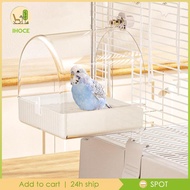 [Ihoce] Bird Bath Cage Bird Bathtub Box Hanging Bird Bath Cube Bowl Cage Accessories for