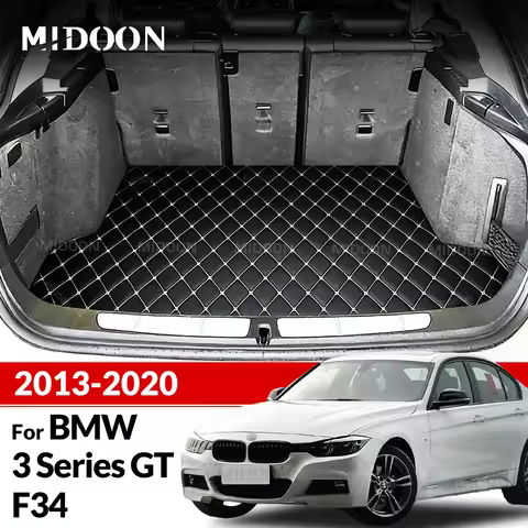 Car Trunk Mat for BMW 3 Series GT F34 2013-2020 Cargo Liner Carpet Interior Accessories Cover