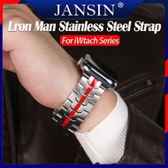 Iron Man สาย สำหรับ Apple watch Ultra 2 49mm สายนาฬิกา สายรัดสแตนเลสของ สำหรับ Apple watch series 10