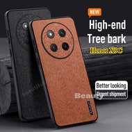 Leather Case for Huawei HonorX9C Smart Matte Tree Pattern Silicone Protection Hard Phone Cover For H
