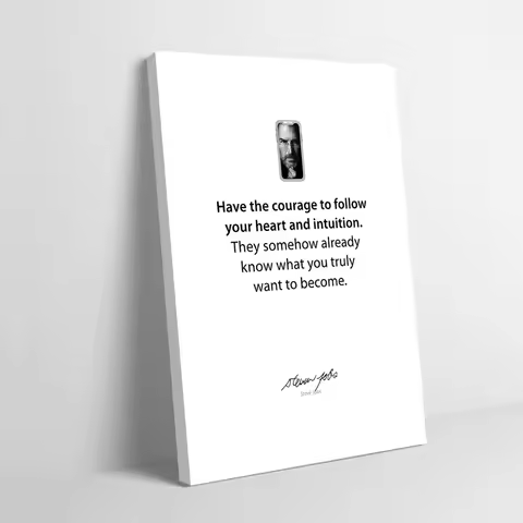 Steve Jobs Famous Quote Printed Poster Customizable Pictures Wall Art Canvas Painting for Gamer Deco