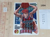 last 淨閃 1994年版 90%新(咭背有黃) 櫻木花道 Bandai Slam Dunk TV Star Member Part 2 Cards No 22 男兒當入樽 閃卡 咭 日版