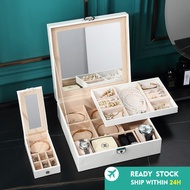 🌿Light Luxury Jewelry Box Storage Box Jewelry Box Light Luxury Velvet Jewelry Storage Box Travel Por