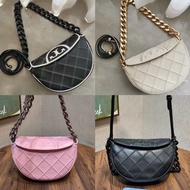 hot sale authentic tory burch bags women   TB tory burch Fleming 4 Colors Soft Leather Crescent Bag Chain Bag Removable Strap Shoulder Bag tory burch