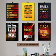Motivational words A4 (20x28,5cm) wooden posters and wise words