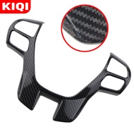 KIQI Car Steering Wheel Button Panel Cover Trim Frame Sticker Accessories for Ford Ranger 2015 2016 2017 2018 2019 2020