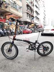 DAHON   Dream  B6 ,   20 x 1.75 吋 ， 2 x 7 速 ， 高碳鋼 摺車 ， 前後轆可快拆