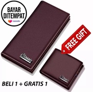 beli 1 dompet panjang gratis 1 Dompet pendek dompet pria trendi terbaru  dompet pria dompet panjang 
