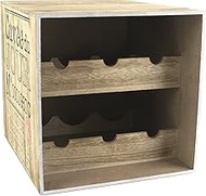 KV7210 Porte Bouteilles Caisse de vin 6, 30 x 33 x 30 cm, MARR n/, Beige, One Size