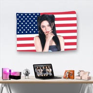 American flag babymonster full member chiquita, ruka, asa, rora, ahyeon, rami, idol flag ahyeon, ame