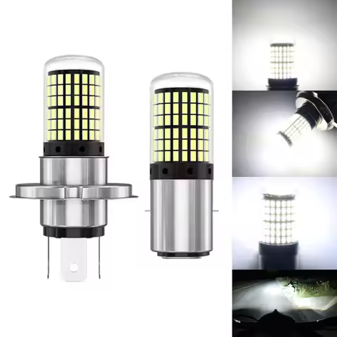 1pcs Motorcycle Lights H4 BA20D P15D Hight Light 3014 144smd Bulbs Super Bright Moto Auto Fog Lamp L