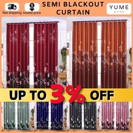YUME Langsir Cangkuk/Dawai Floral Curtain Hook/Rod Semi Blackout Langsir Pintu Door Curtain Ready Stock Malaysia {C#2}