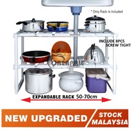 Pot Stainless Steel Non Stick Pan Sink Rack Storage Kitchen Layer Rak Sinki Dapur Tingkat Periuk Kuali Besi Ikea Diy