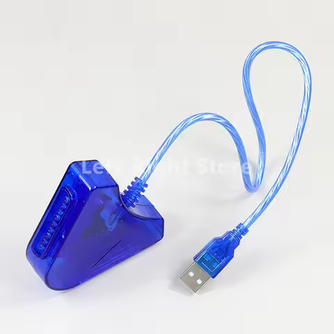 1PC Joypad Game USB Dual Player Converter Adapter Cable For PS2 Playstation 2 PC USB Game Controller