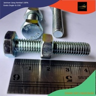 RATU WHITE NUT BOLT M8 X 40 / BMP M8X40 / BOLT M8X40 WHITE BMP M8