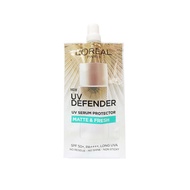 Loreal UV Defender Uv Serum Protector 5.5ml ครีมกันแดด ลอรีอัล เซรั่มกันแดด  [แบบซอง]