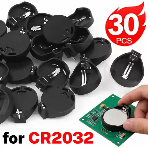 10/20/30Pcs CR2032 Battery Holder Coin Cell Holder Box Case Socket with 2 Pins 3V Universal Horizont
