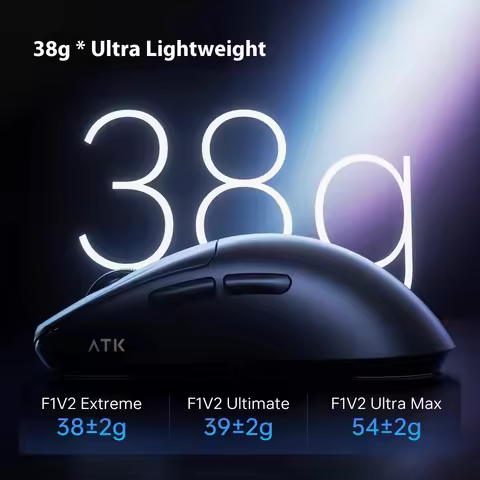 New Atk F1 V2 Ultimate Mouse Wireless Gamer mouse 0.243ms Low Latency Paw3950utrla 38g Lightweight 6