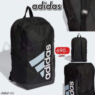 Adidas กระเป๋าเป้สะพายหลัง สีดำ พิมพ์ลาย Adidas ใส่ของได้เยอะ