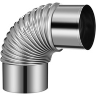 Uonlytech Wood Stove Chimney Exhaust Wood Stove Pellet Stove Kit Elbow 3 Inch Stove Chimney Flue Elb