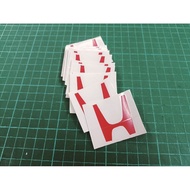 Sticker Rim Honda Type R 5pcs ada spare. restore Integra Ek9 DC5 etc