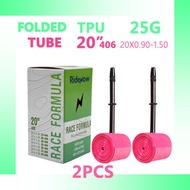 RideNow TPU Bike Inner Tube 20" 406/425 20x0.90 1-1/8 1-1/4 1.35 1-3/8 1.5 1.75 1.9 2.0 2.1 2.2 2.3