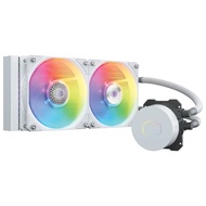 Cooler Master MasterLiquid ML240L ARGB V2 White Close-Loop AIO CPU Liquid Cooler, Dual Chamber Pump,