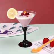 Disposable Goblet Champagne Glass Cocktail Glass Plastic Hard Plastic Aviation Glass Fruit Pudding M