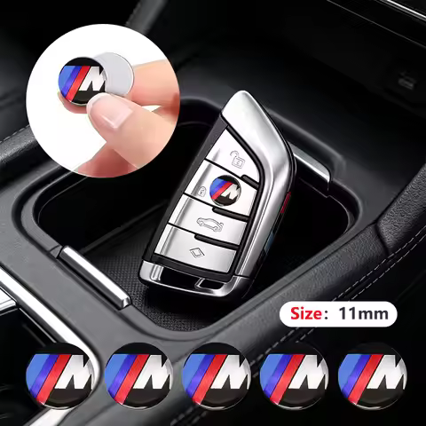 11/14MM 3D Car Key Shell Stickers Auto Key Remote Fob Decal For BMW M Logo F32 F20 E46 E60 E90 F87 X