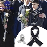 CRUNCHCRAFT​ Black Ribbon Pin, Awareness Melanoma Cancer Funeral Ribbon Badge Brooch, Skin Cancer La