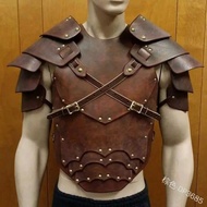 Medieval Steampunk PU Leather Cuirass Viking Knight Gladiator Pirate Cosplay Costume Chest Armor Ves