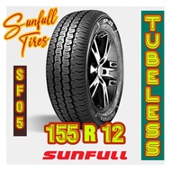 ✶155r12 Sunfull Tire for Multicab, Bongo Rear Tire, &amp; Tricycle Sidewheel